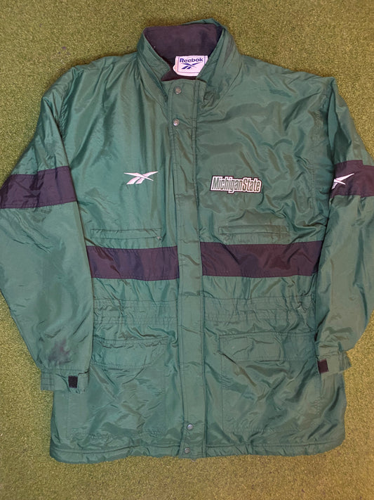 90s Michigan State - Vintage College Winter Jacket (Large)