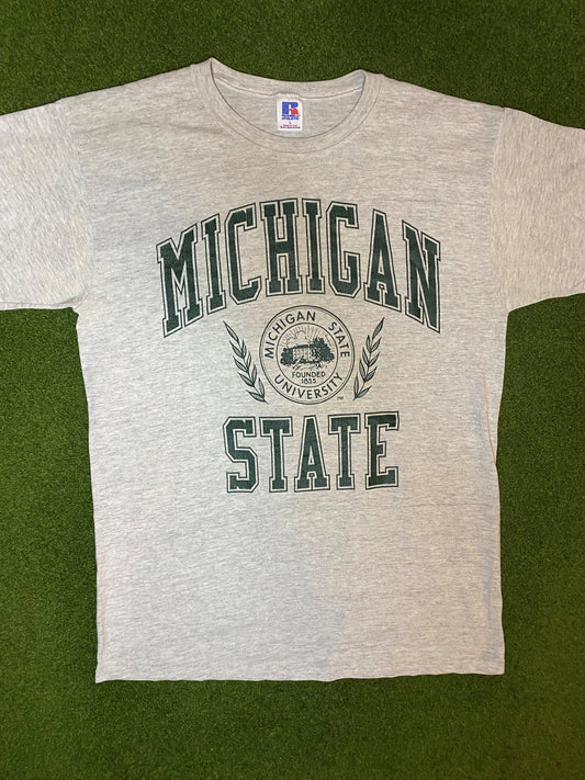 90s Michigan State Spartans - Vintage University T-Shirt (Large)