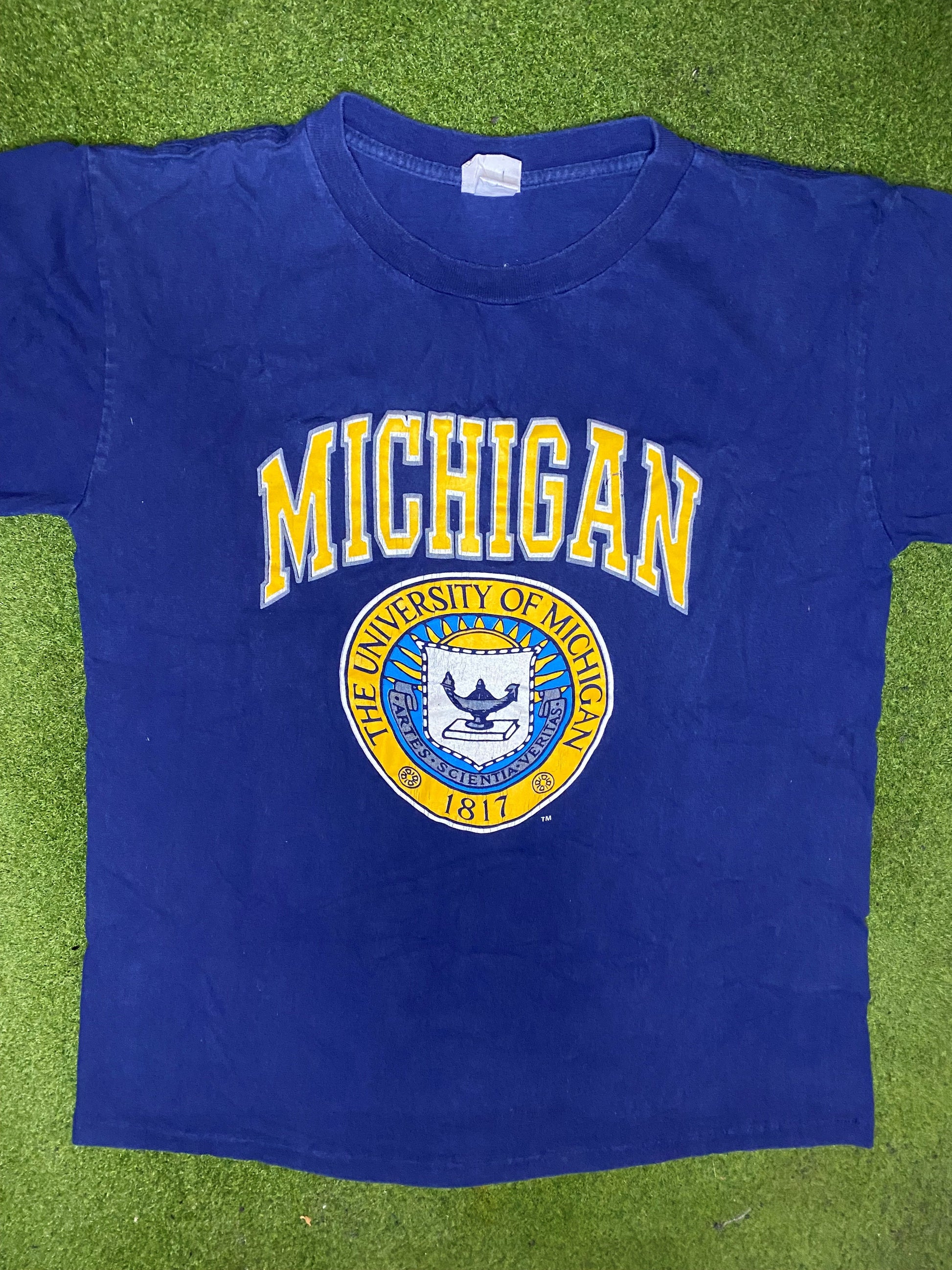 90s Michigan Wolverines - Vintage University T-Shirt (XL)