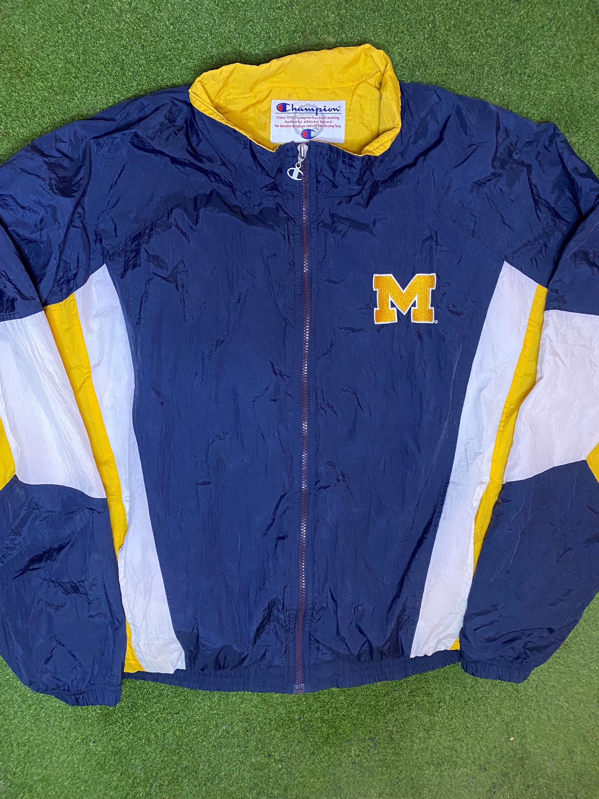 90s Michigan Wolverines - Vintage College Windbreaker (2XL)