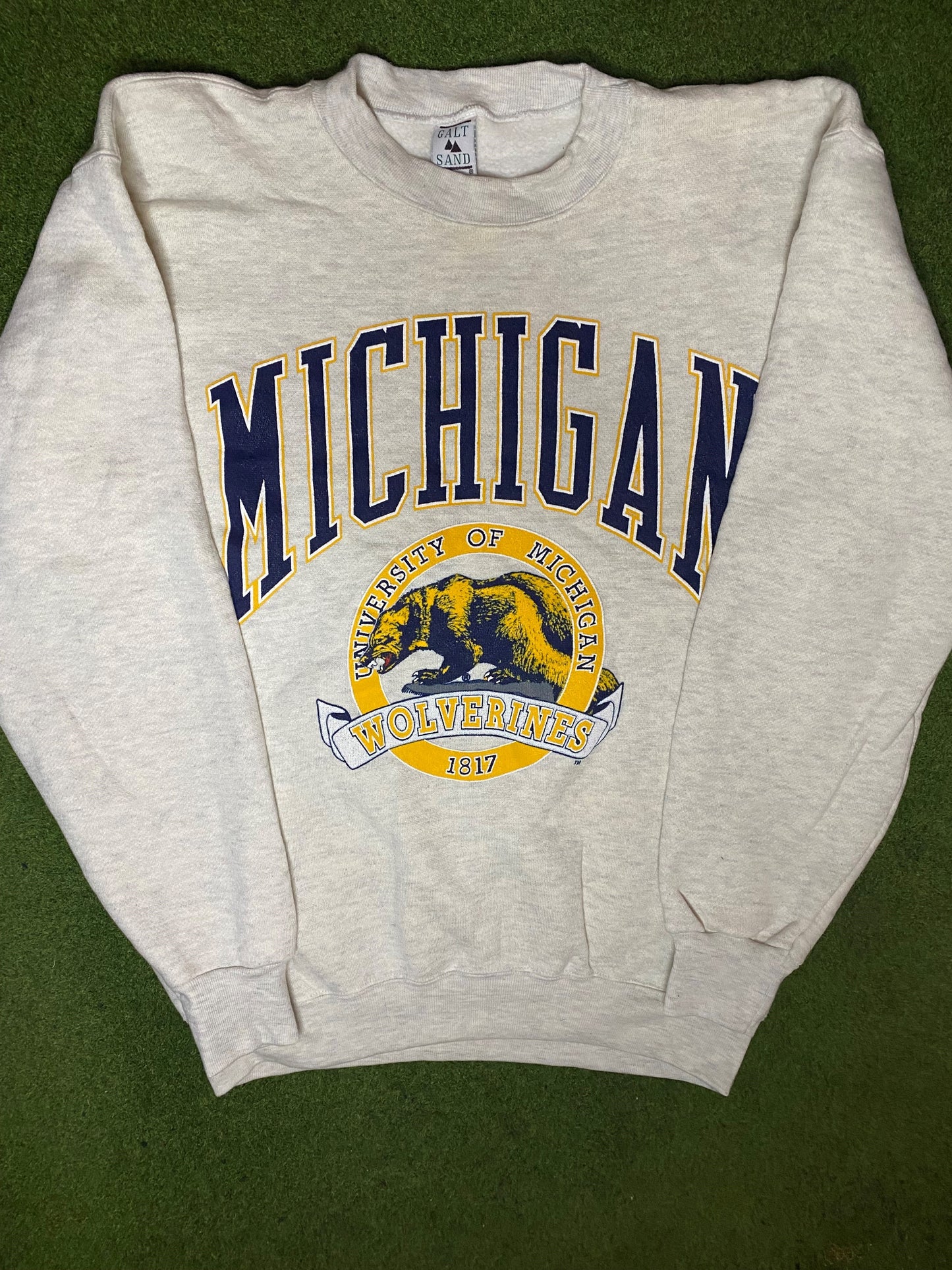 90s Michigan Wolverines - Vintage College Sweatshirt (Large) Gametime Vintage