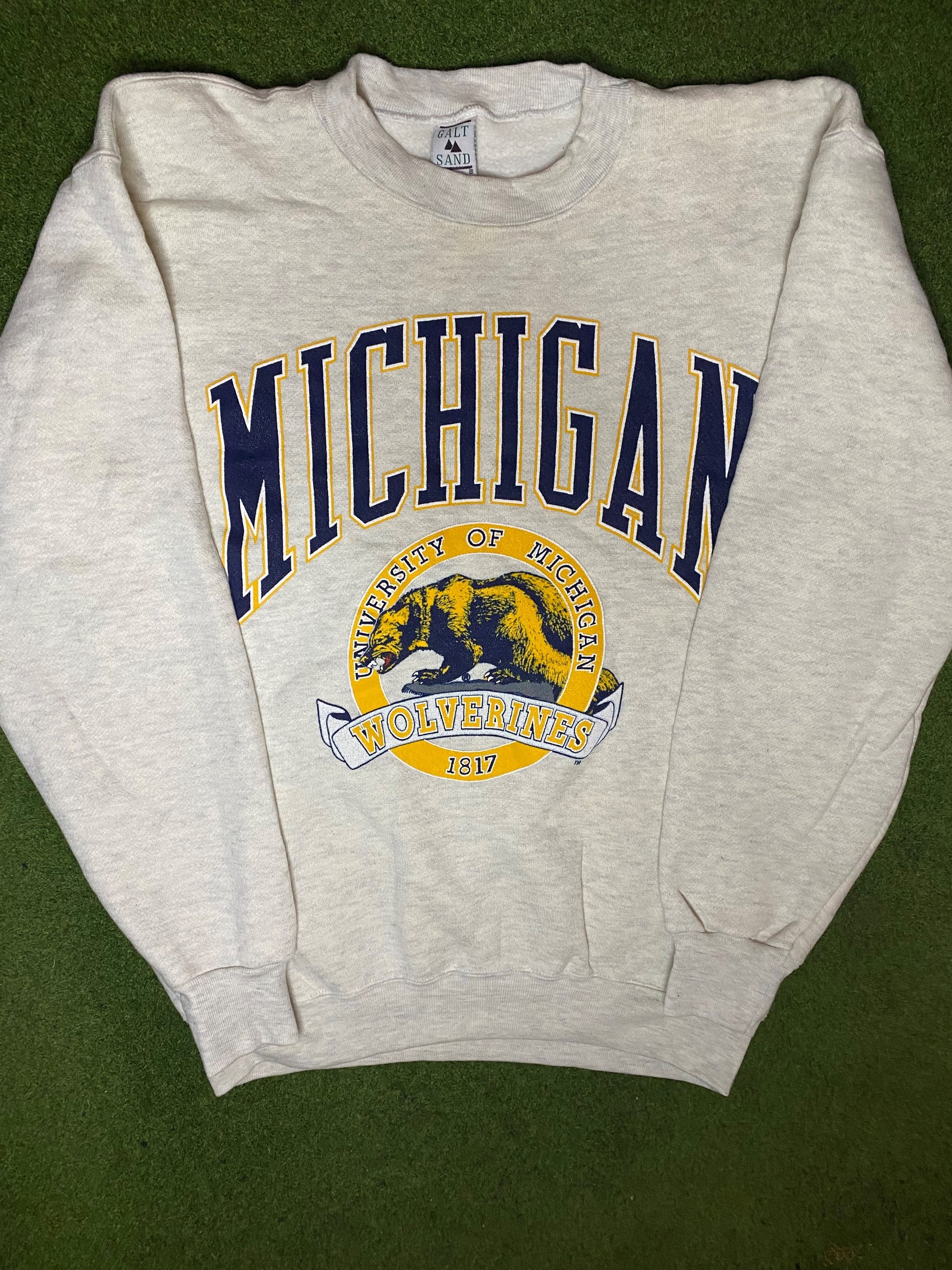 90s Michigan Wolverines - Vintage College Sweatshirt (Large)