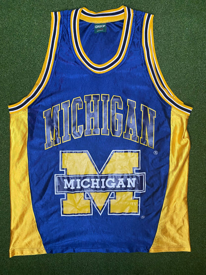90s Michigan Wolverines - Vintage College Basketball Jersey (XL)