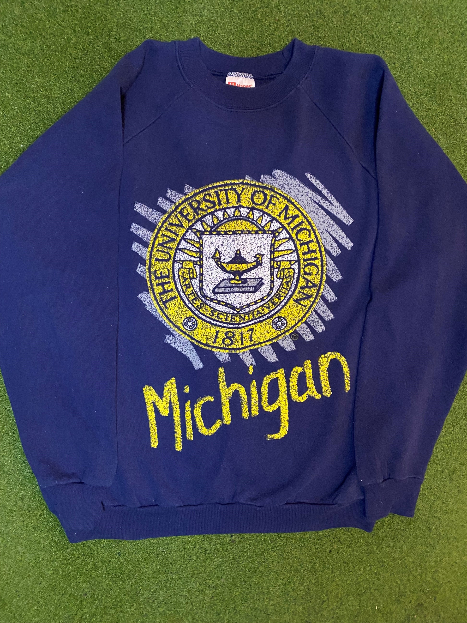 90s Michigan Wolverines - Vintage University Sweatshirt (Large)