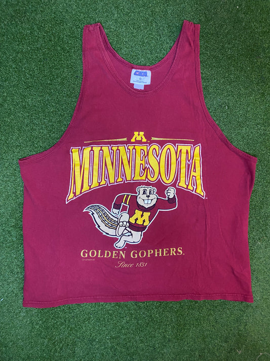 90s Minnesota Golden Gophers - Vintage College Tank (XL) - Gametime Vintage