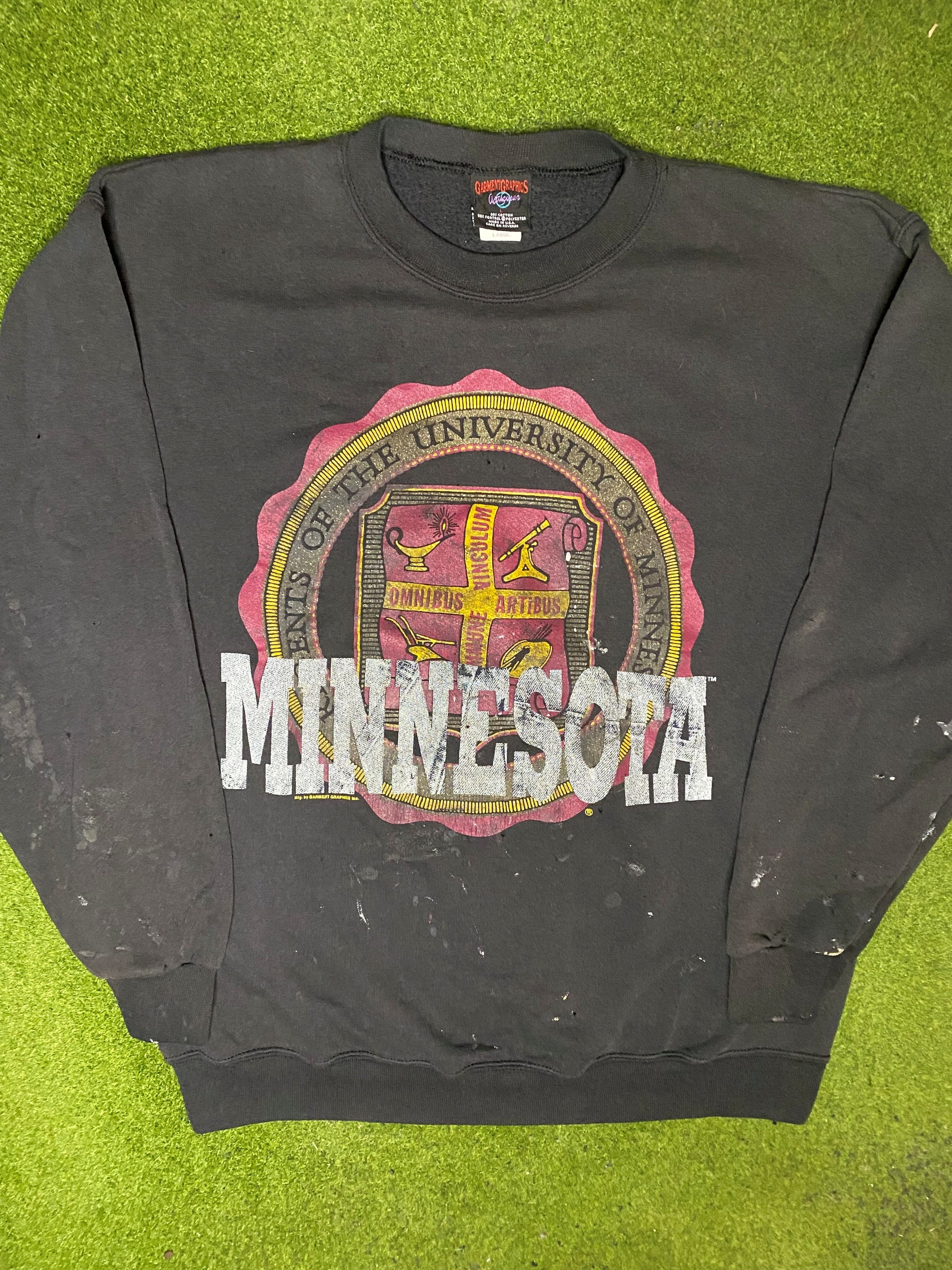 90s Minnesota Golden Gophers - Vintage University Sweatshirt (Large) - Gametime Vintage