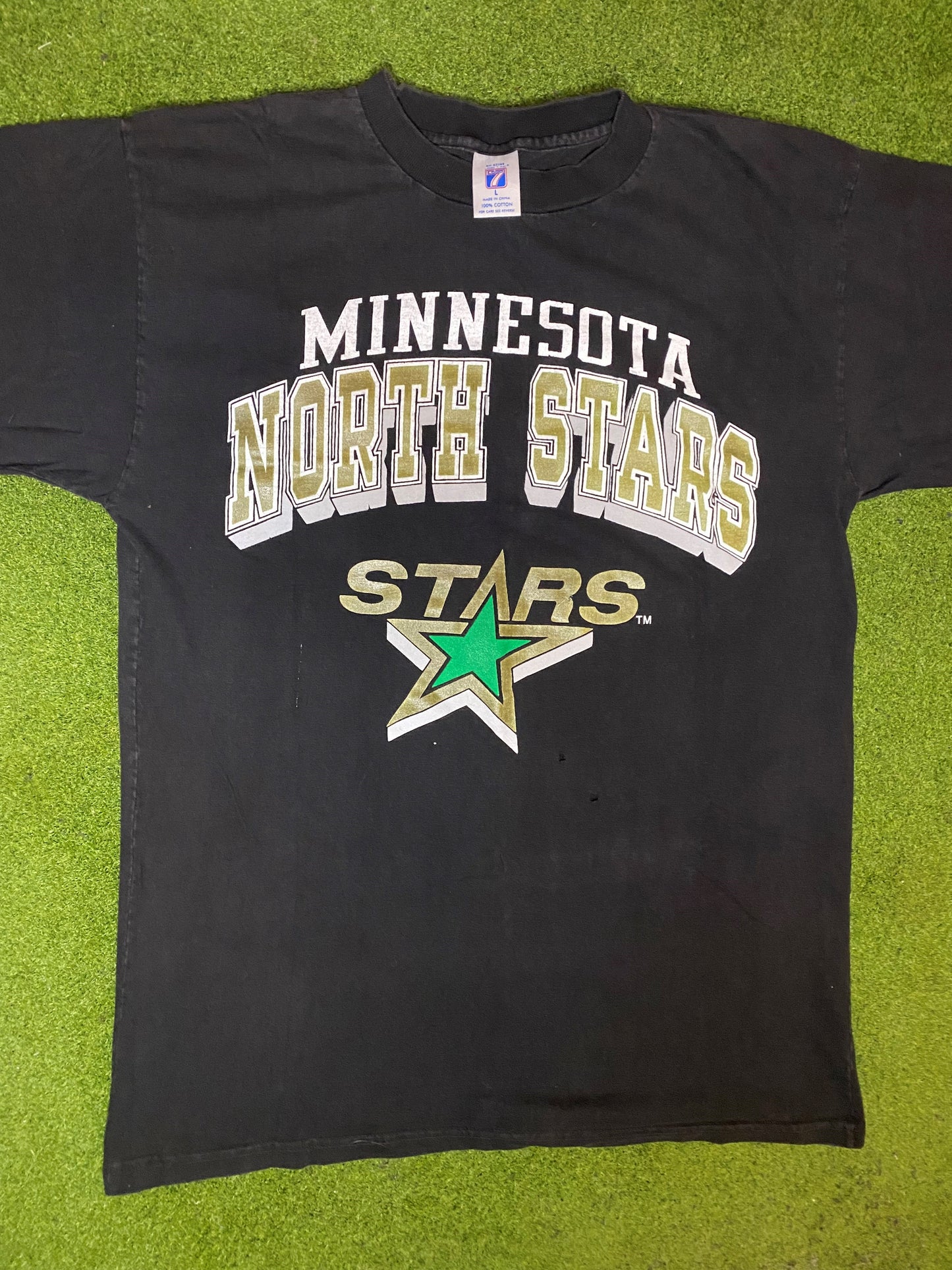 90s Minnesota North Stars - Vintage NHL T-Shirt (Large)