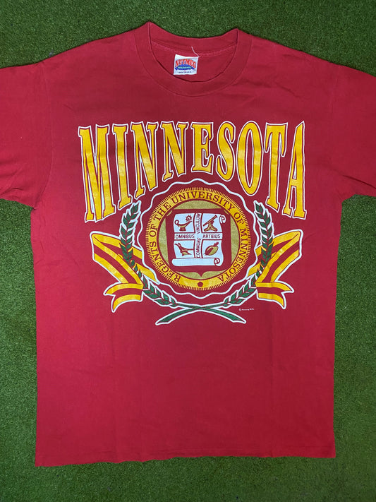 90s Minnesota Golden Gophers - Vintage University T-Shirt (XL) Gametime Vintage