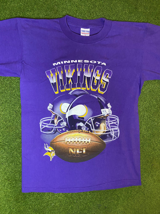 90s Minnesota Vikings - Vintage NFL T-Shirt (Medium) Gametime Vintage