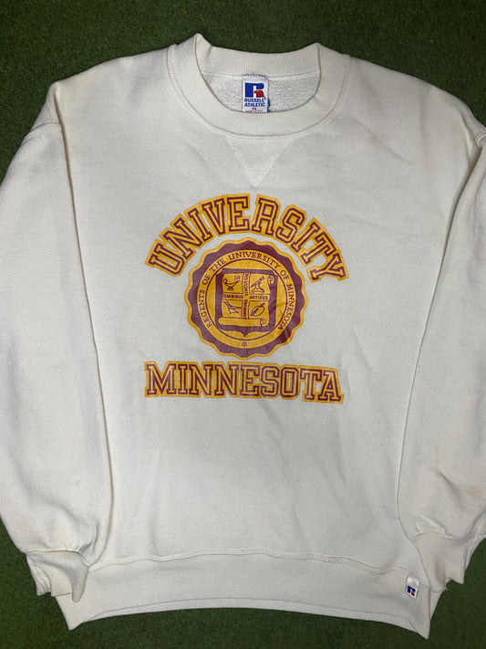 90s Minnesota Golden Gophers - Vintage University Sweatshirt (XL) - Gametime Vintage