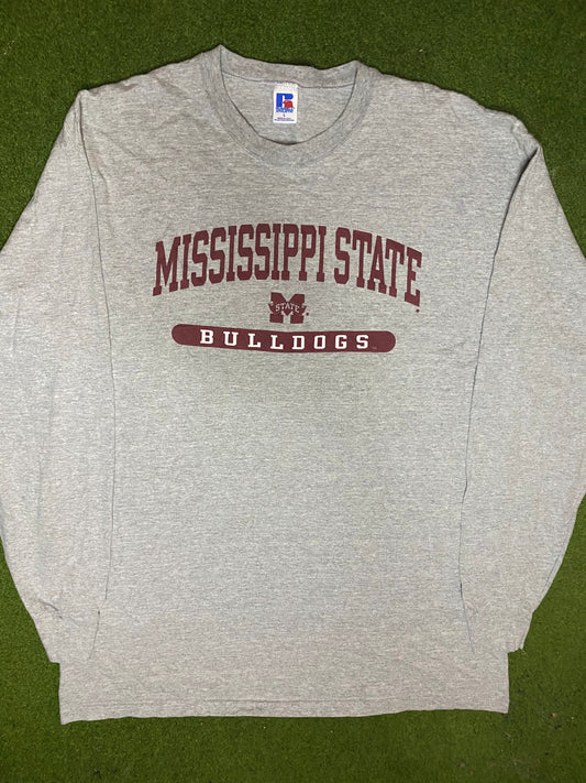 90s Mississippi State Bulldogs - Vintage College Long Sleeve (Large) 