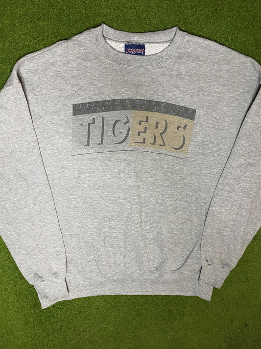 90s Missouri Tigers - Vintage College Sweatshirt (XL) Gametime Vintage