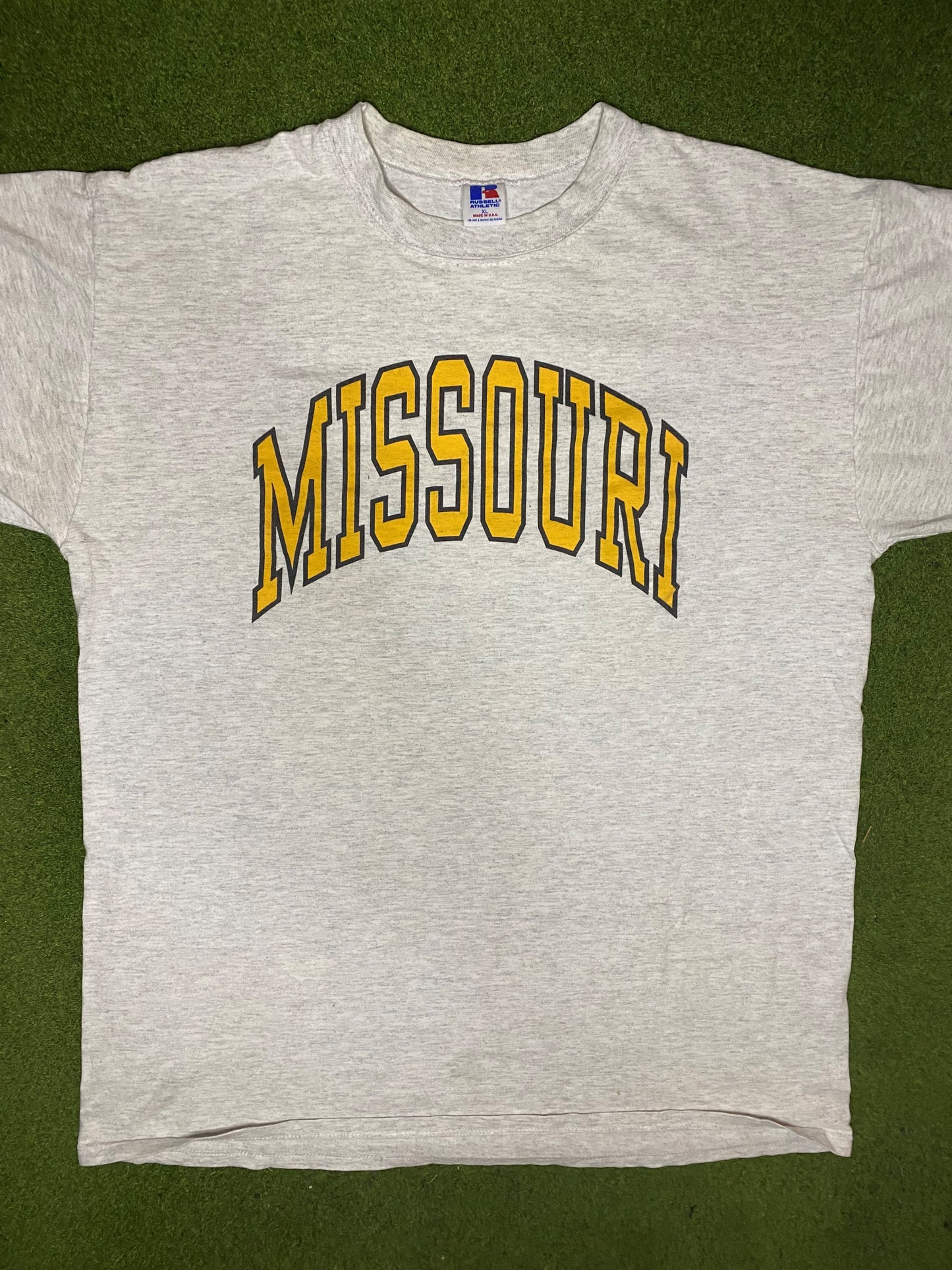 90s Missouri Tigers - Double Sided - Vintage College T-Shirt (XL)