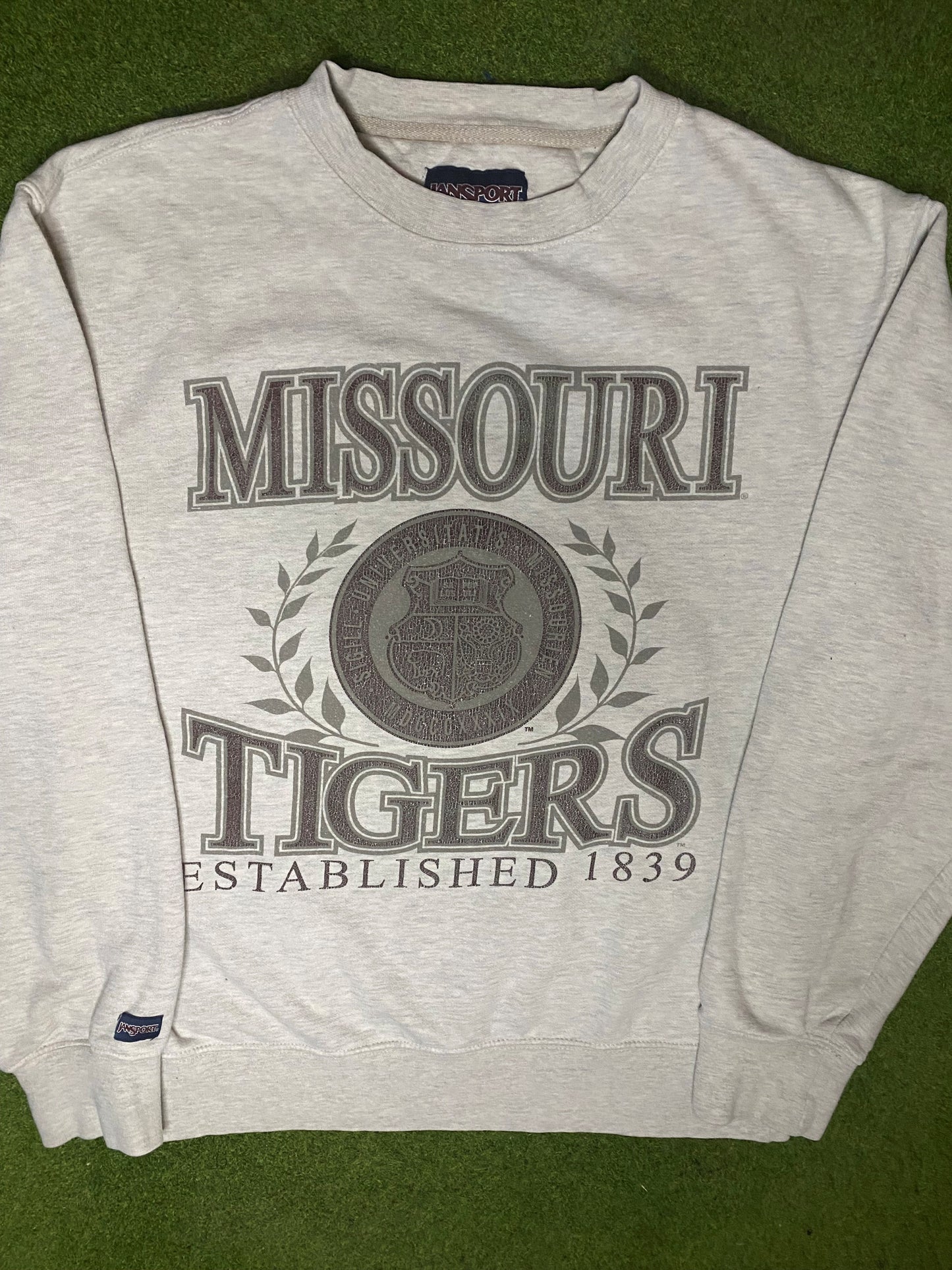 90s Missouri Tigers - Vintage College Sweatshirt (Small) - Gametime Vintage