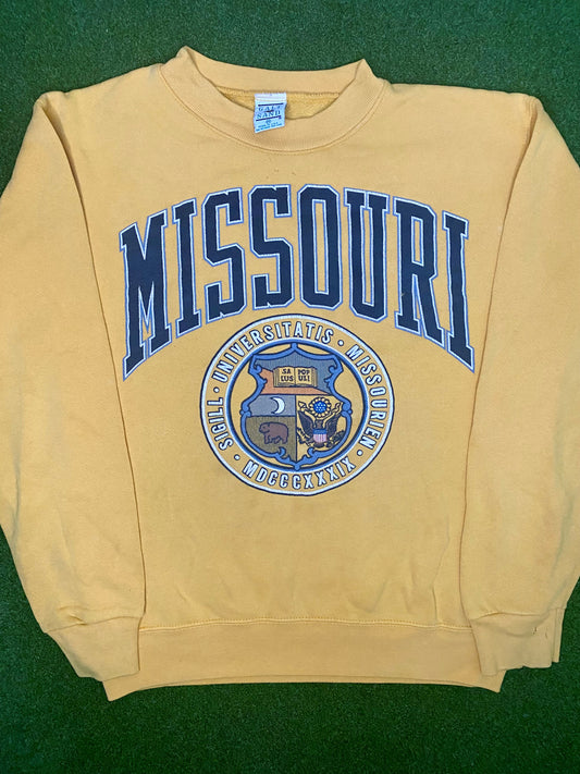 90s Missouri Tigers - Vintage University Crewneck Sweatshirt (Medium)