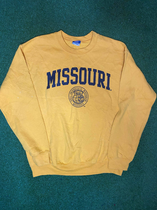 90s Missouri Tigers - Vintage University Crewneck Sweatshirt (Medium) Gametime Vintage