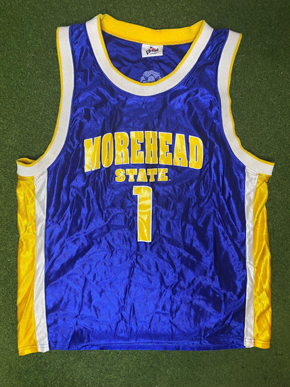 90s Morehead State Eagles - Vintage College Basketball Jersey (Youth Large) - Gametime Vintage