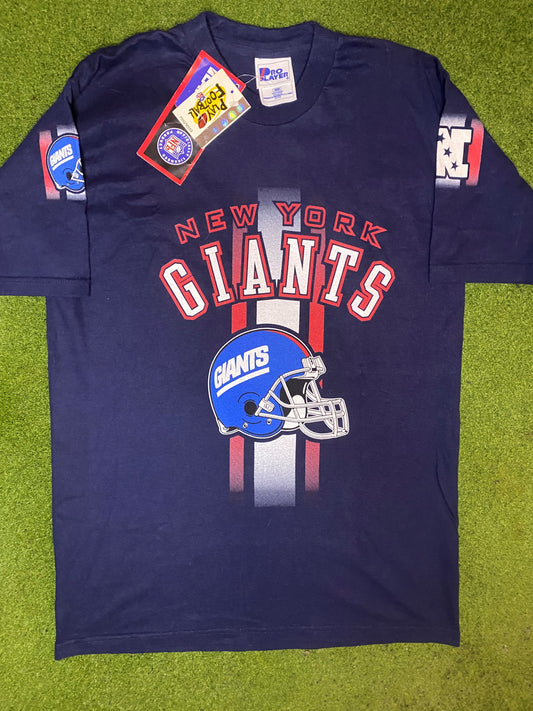 90s New York Giants - Double Sided - NWT - Vintage NFL T-Shirt (Youth XL) Gametime Vintage