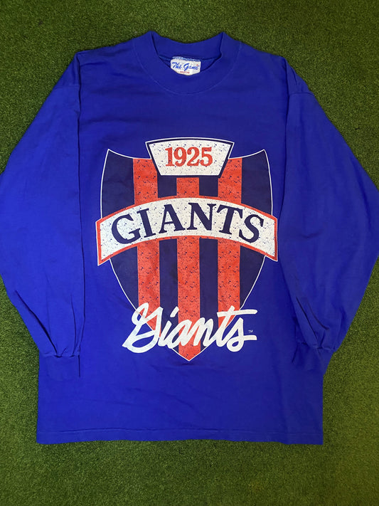 90s New York Giants - Vintage NFL Long Sleeve (Medium) Gametime Vintage