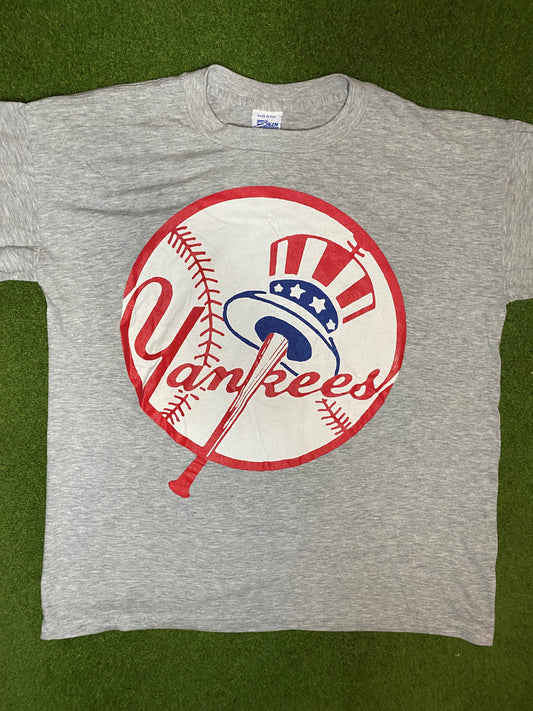 90s New York Yankees - Big Logo - Vintage MLB T-Shirt (XL) Gametime Vintage