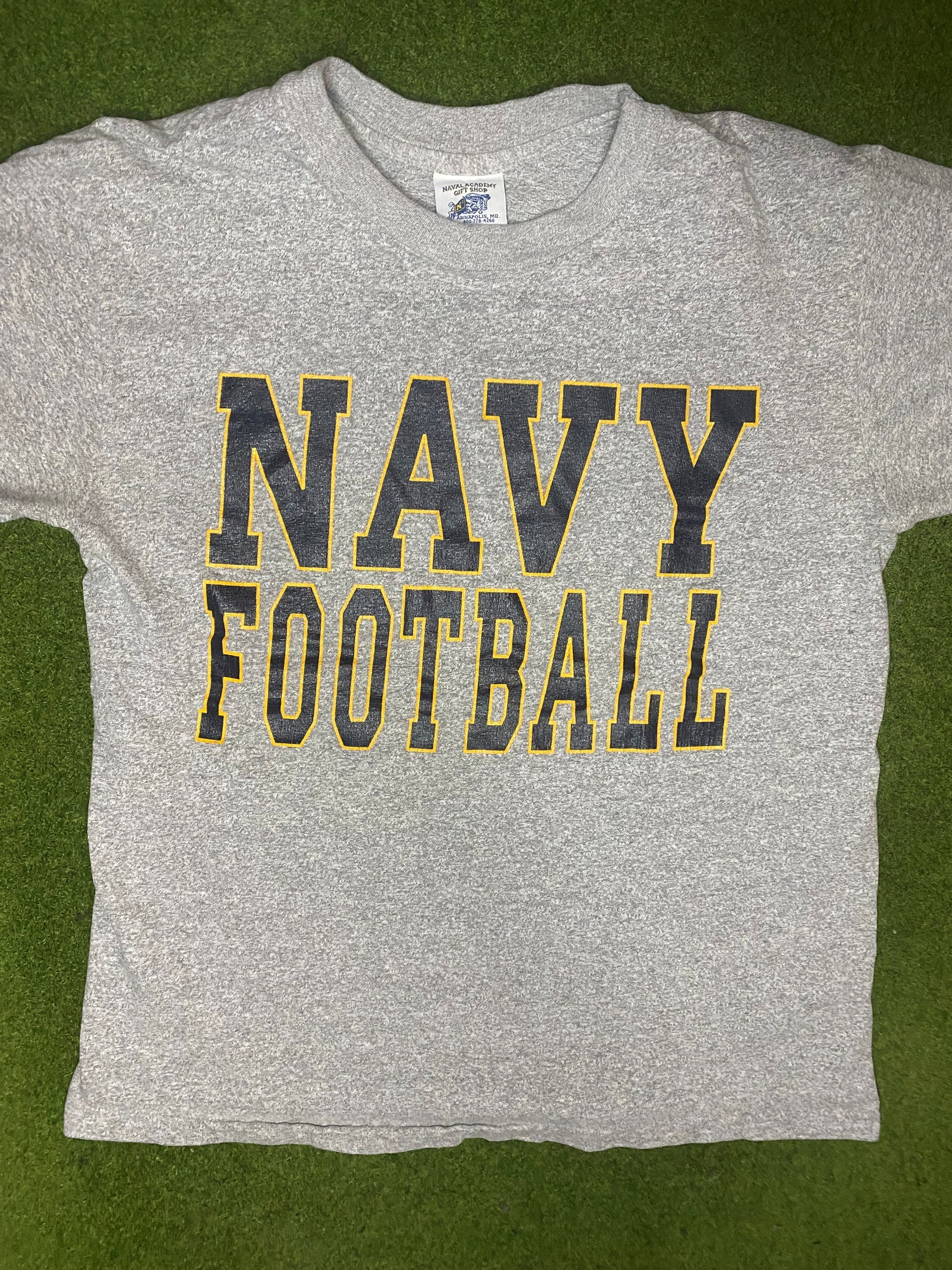 90s Navy Midshipmen - Vintage College Football T-Shirt (Medium)