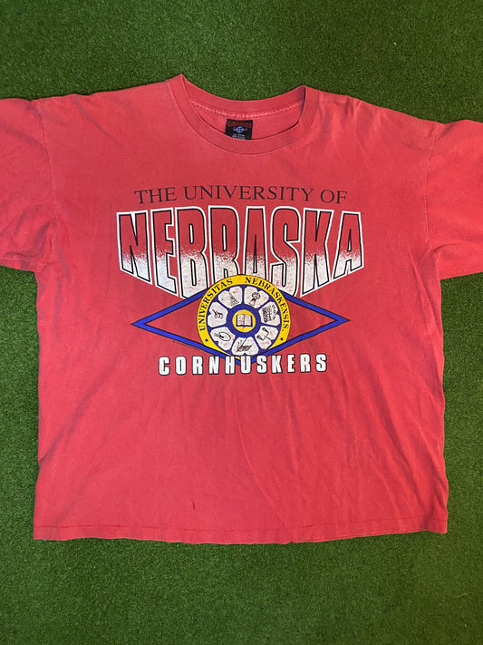 90s Nebraska Cornhuskers - Vintage University T-Shirt (XL) - Gametime Vintage