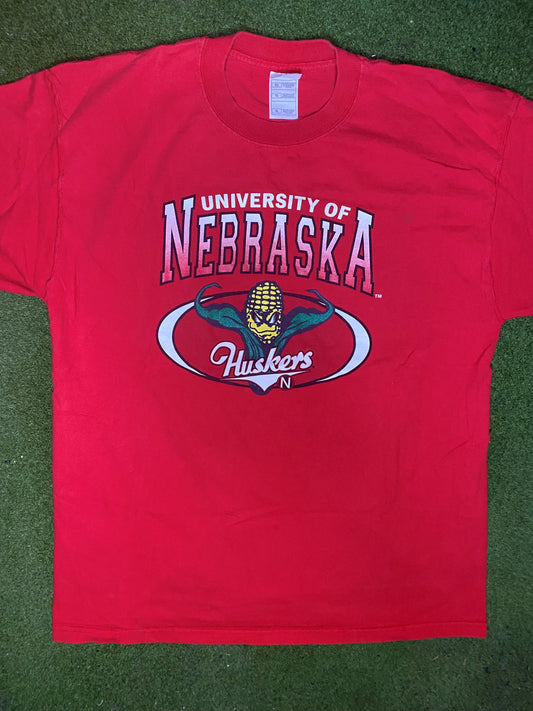 90s Nebraska Cornhuskers - Vintage College T-Shirt (XL) Gametime Vintage