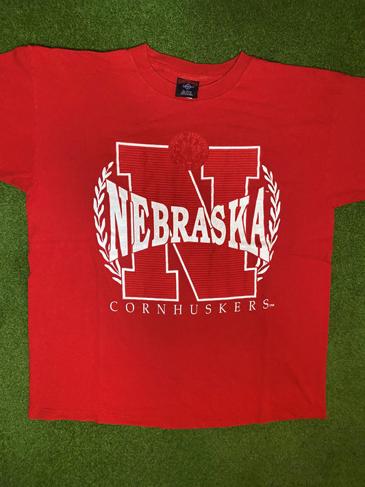 90s Nebraska Cornhuskers - Vintage College T-Shirt (XL)