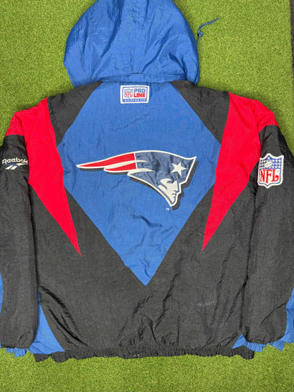 90s New England Patriots - Vintage NFL Winter Jacket (Large)