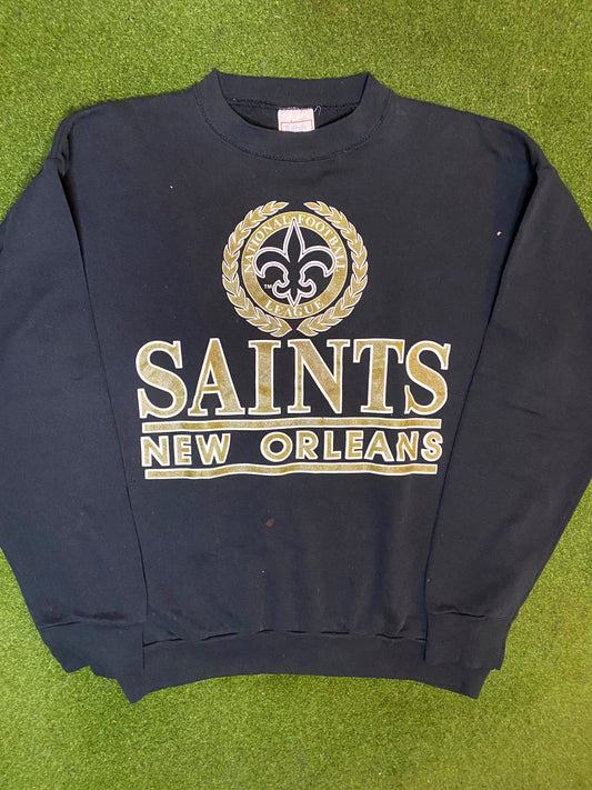 90s New Orleans Saints - Vintage NFL Crewneck Sweatshirt (XL) Gametime Vintage