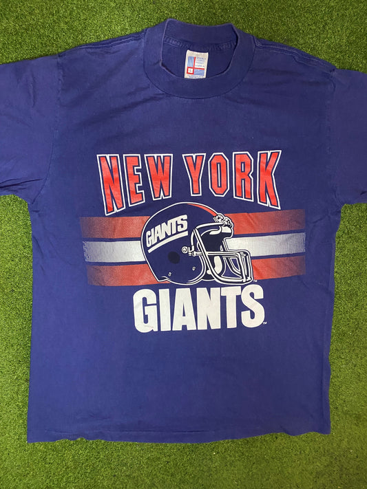 90s New York Giants - Vintage NFL T-Shirt (Large) Gametime Vintage