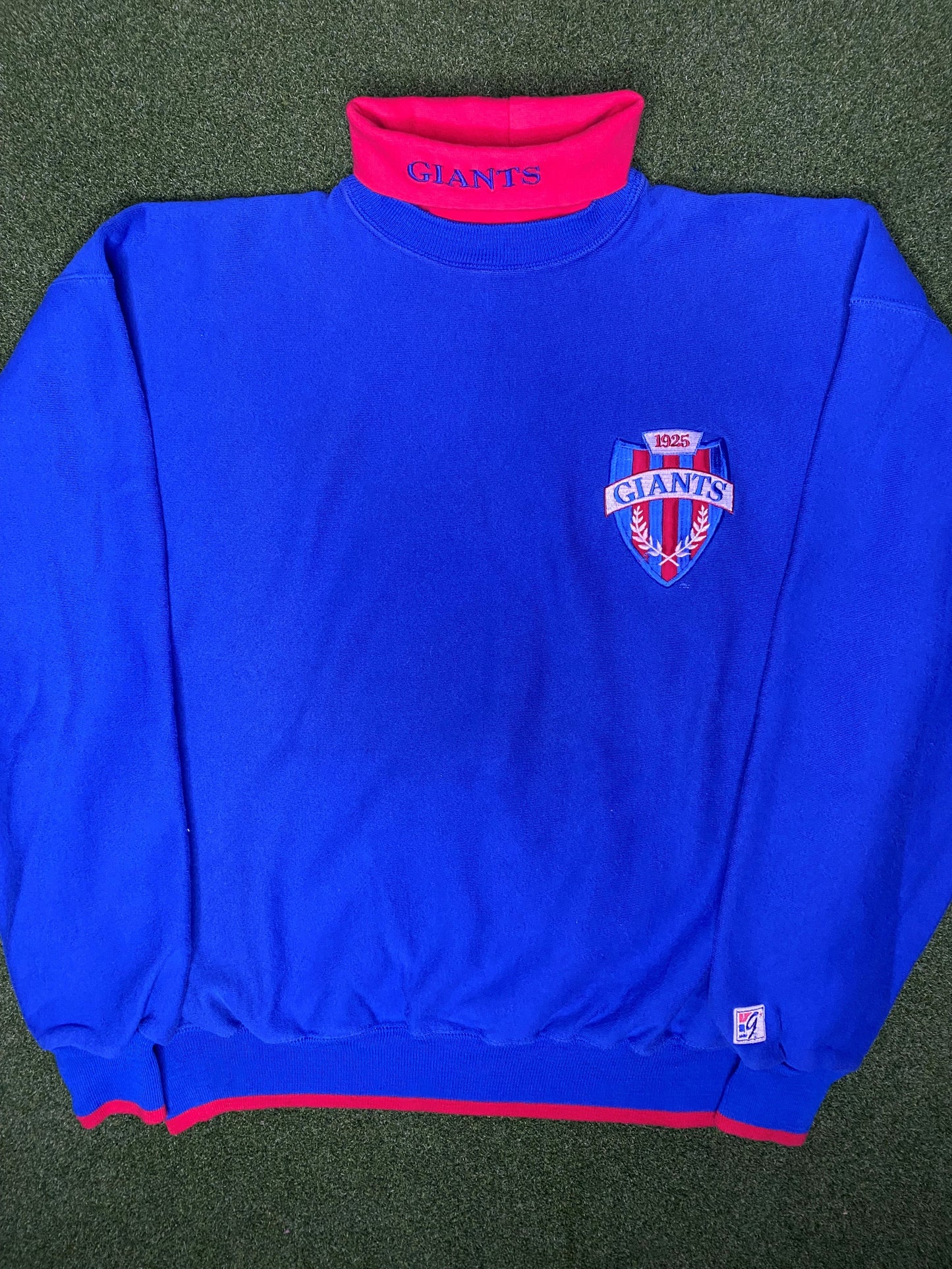 90s New York Giants - Vintage NFL Turtleneck Sweatshirt (2XL)