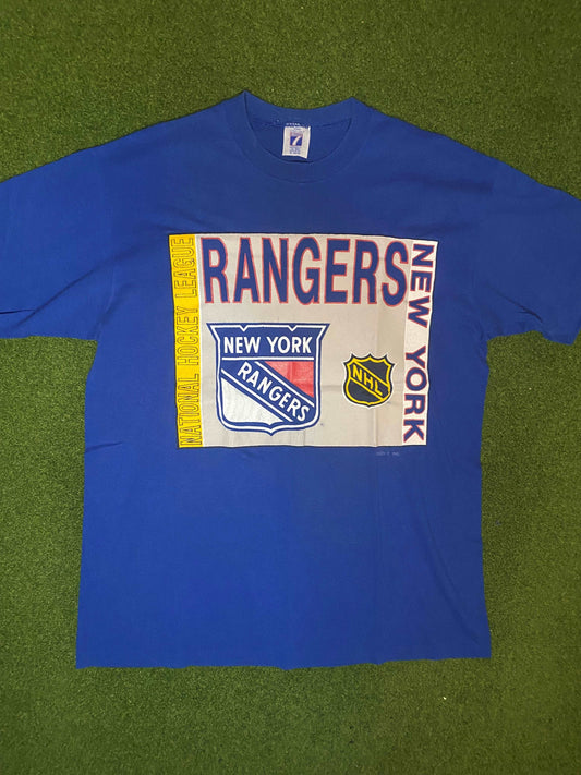 90s New York Rangers - Vintage NHL Tee Shirt (XL) Gametime Vintage