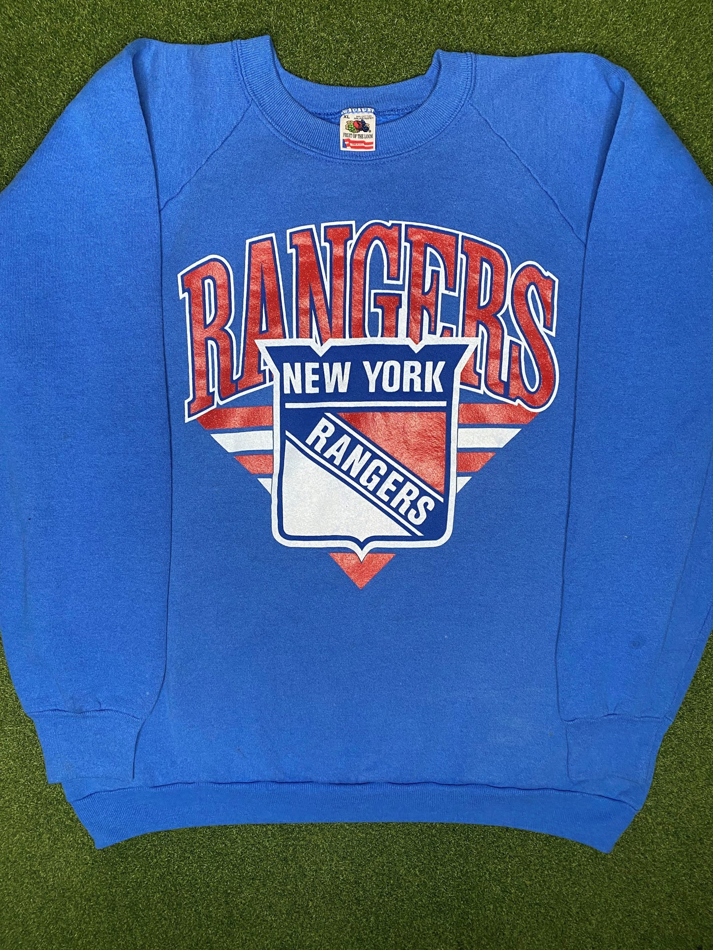 90s New York Rangers - Vintage NHL Crewneck Sweatshirt (XL)