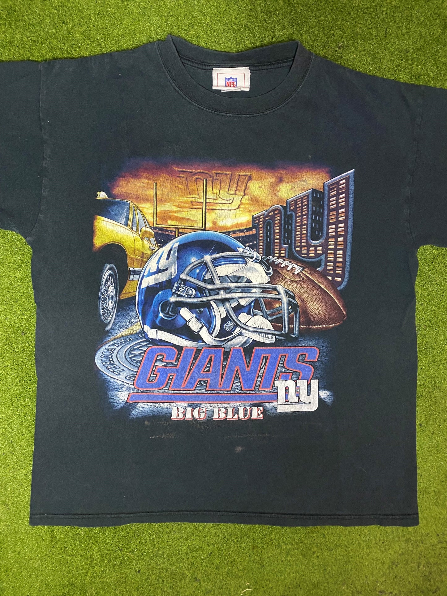 90s New York Giants - Vintage NFL T-Shirt (Large) Gametime Vintage