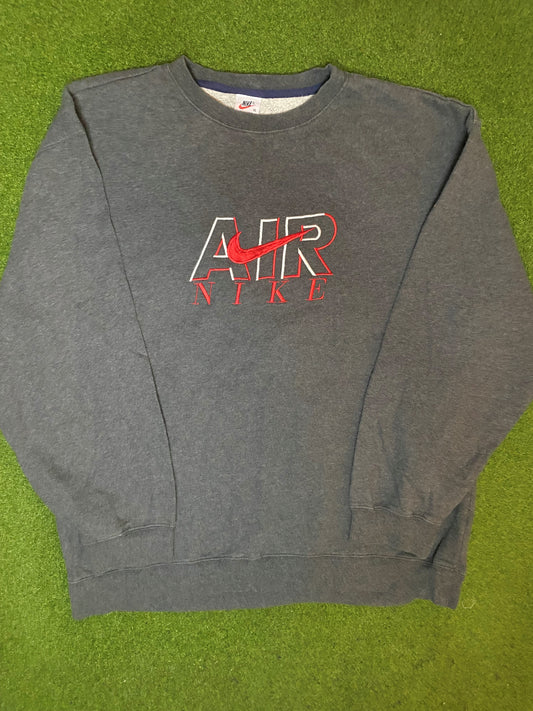 90s Nike Air - Vintage Nike Crewneck Sweatshirt (XL)