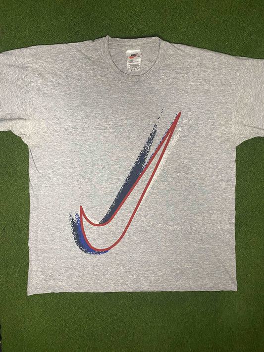 90s Nike - Big Logo - Vintage Nike Tee Shirt (XL) Gametime Vintage