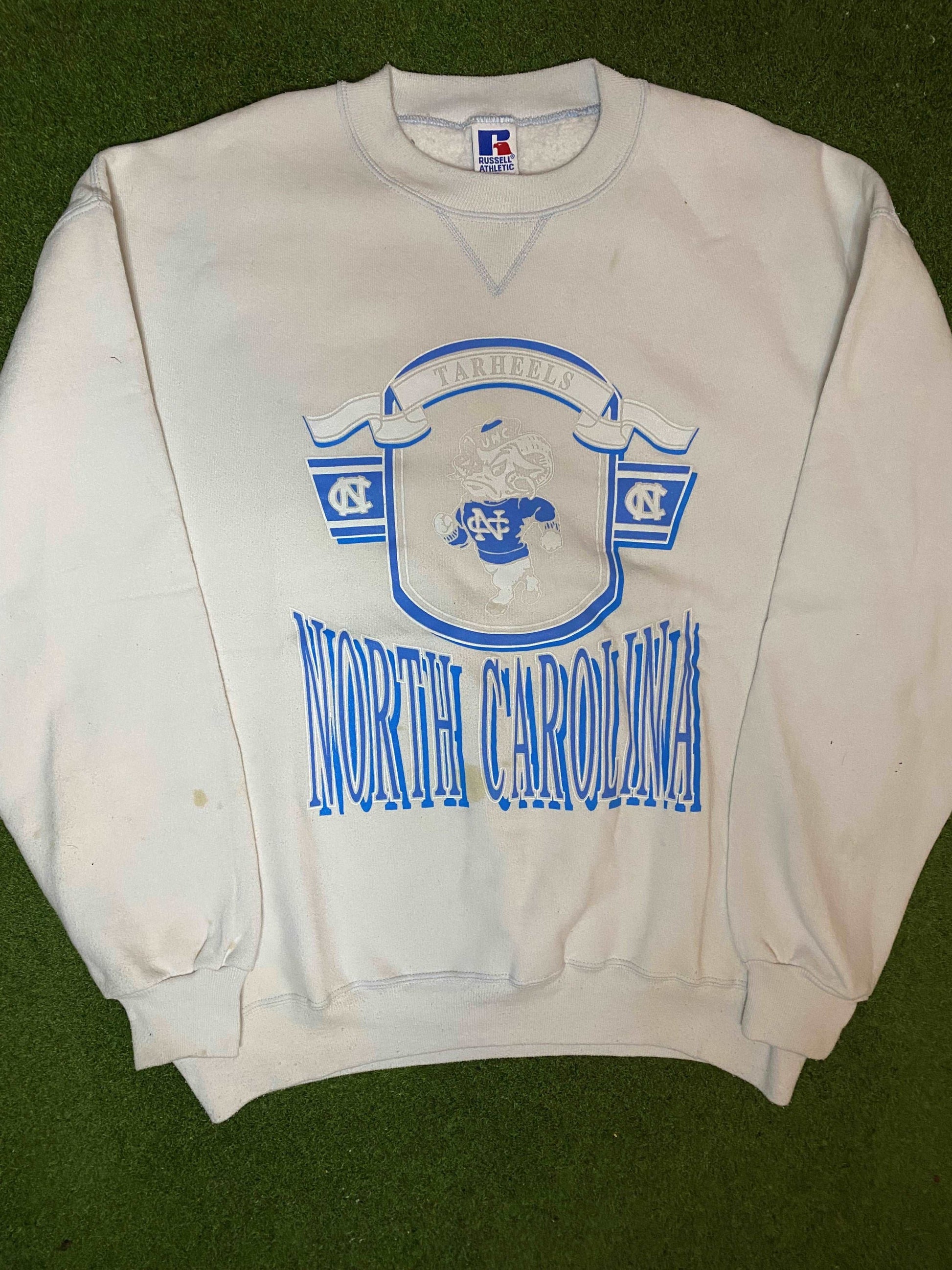 90s North Carolina Tar Heels - Vintage College Crewneck Sweatshirt (XL)