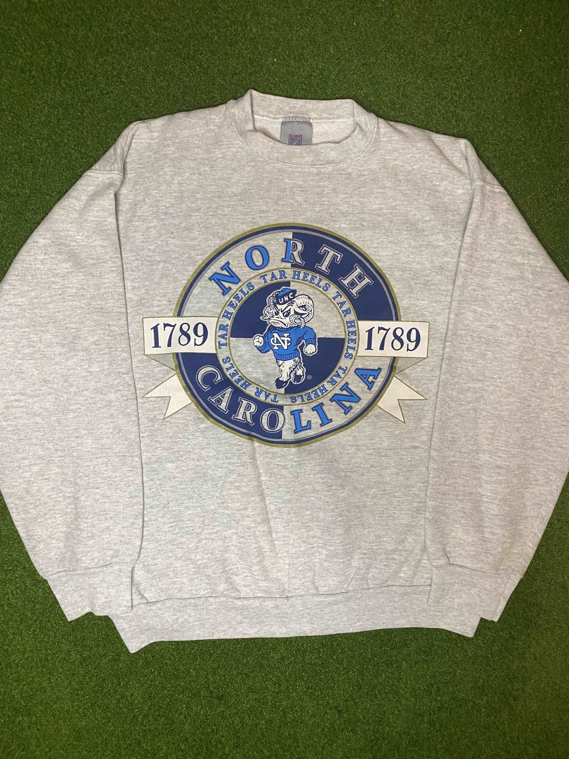 90s North Carolina Tar Heels - Vintage College Crewneck (Large)