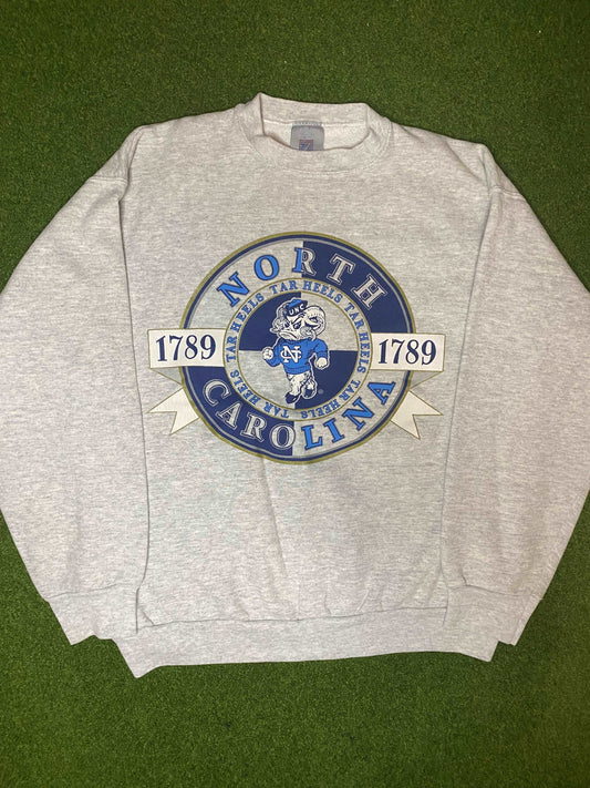 90s North Carolina Tar Heels - Vintage College Crewneck (Large) Gametime Vintage