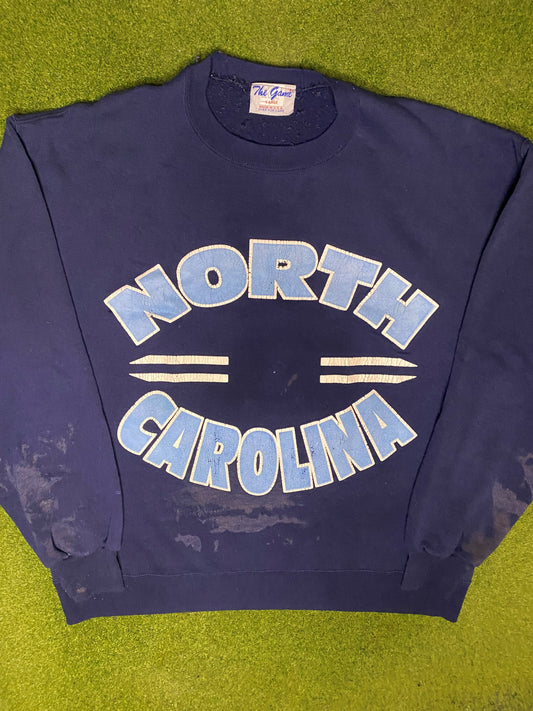 90s North Carolina Tar Heels - Vintage College Sweatshirt (Large) - Gametime Vintage