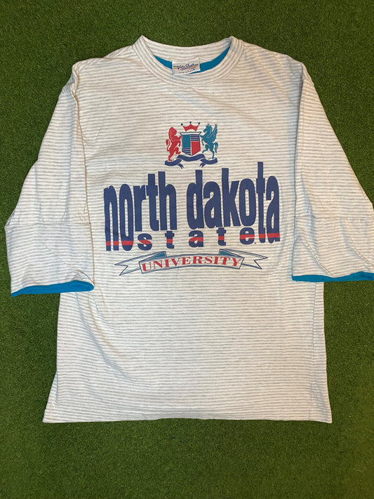 90s North Dakota State Bison - Vintage University 3/4 Sleeve (Large)