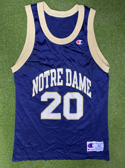 90s Notre Dame Fighting Irish - Vintage College Basketball Jersey (40)