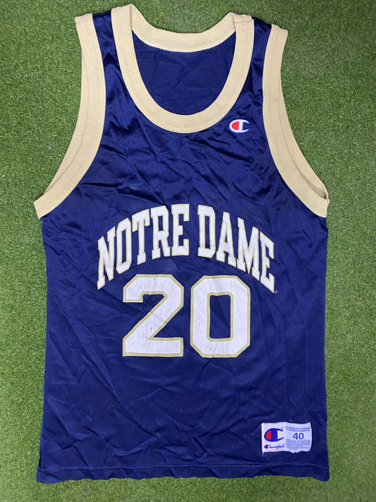 90s Notre Dame Fighting Irish - Vintage College Basketball Jersey (40) Gametime Vintage