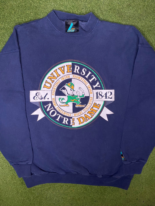 90s Notre Dame Fighting Irish - Vintage College Sweatshirt (XL)