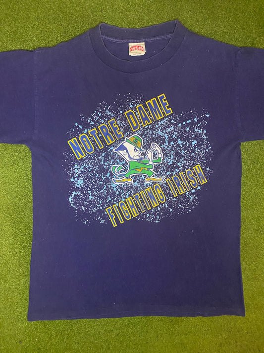 90s Notre Dame Fighting Irish - Vintage College T-Shirt (Large)