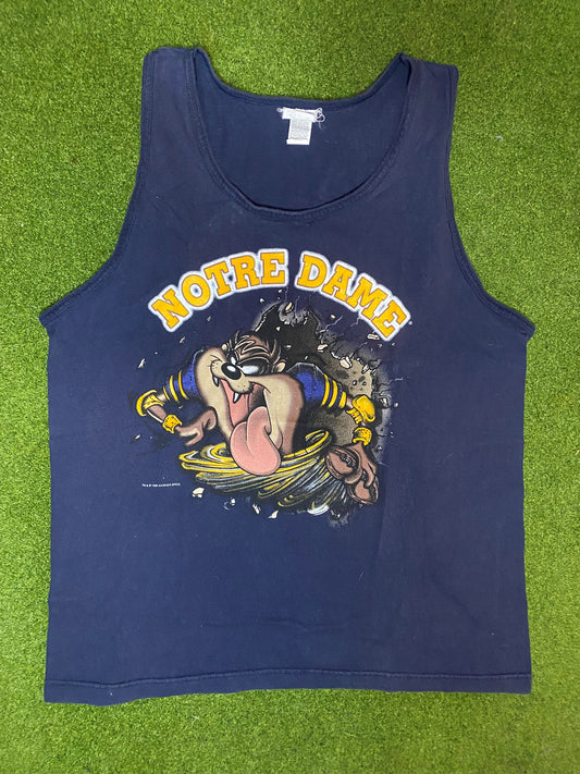 90s Notre Dame Fighting Irish - Taz Crossover - Vintage College Tank (Large)