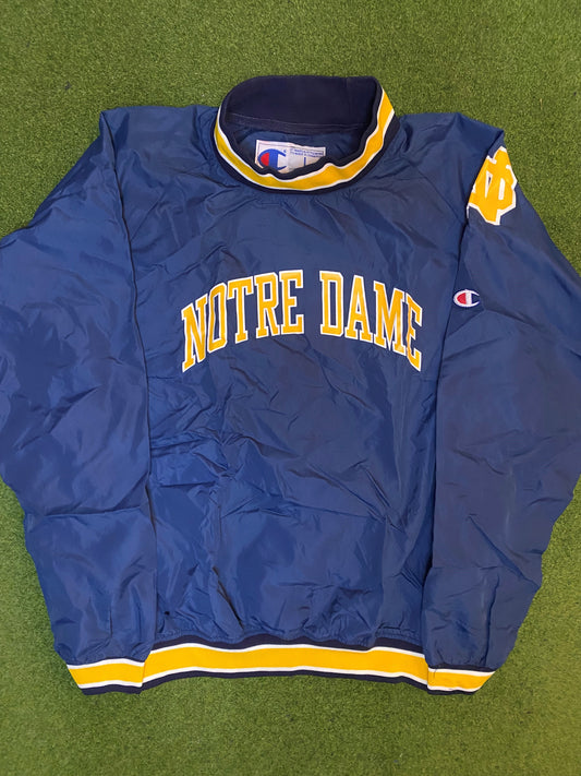 90s Notre Dame Fighting Irish - Vintage College Windbreaker (Large) Gametime Vintage