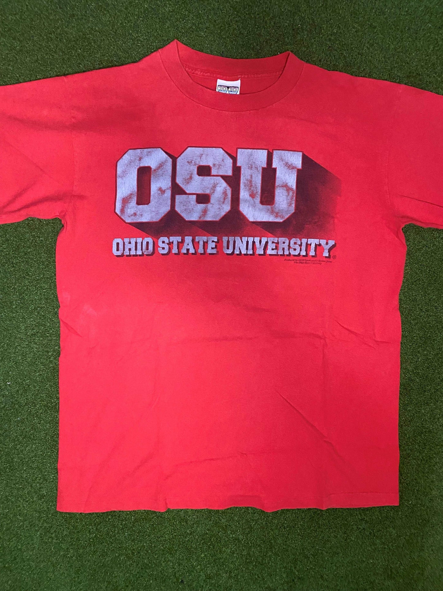 90s Ohio State Buckeyes - Vintage College Tee Shirt (Large)