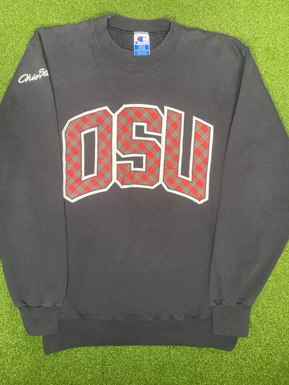 90s Ohio State Buckeyes - Reverse Weave - Vintage College Sweatshirt (Large)